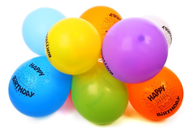 Urodzinowe, kolorowe baloniki